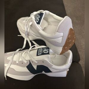 White and Navy Women's Athletic Shoes-New